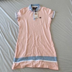 Fila - Polo Tennis Dress - Pink & Blue - X-Small